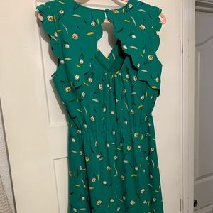 41 Hawthorne summer dress green floral